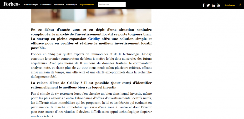 avis de forbes sur gridky