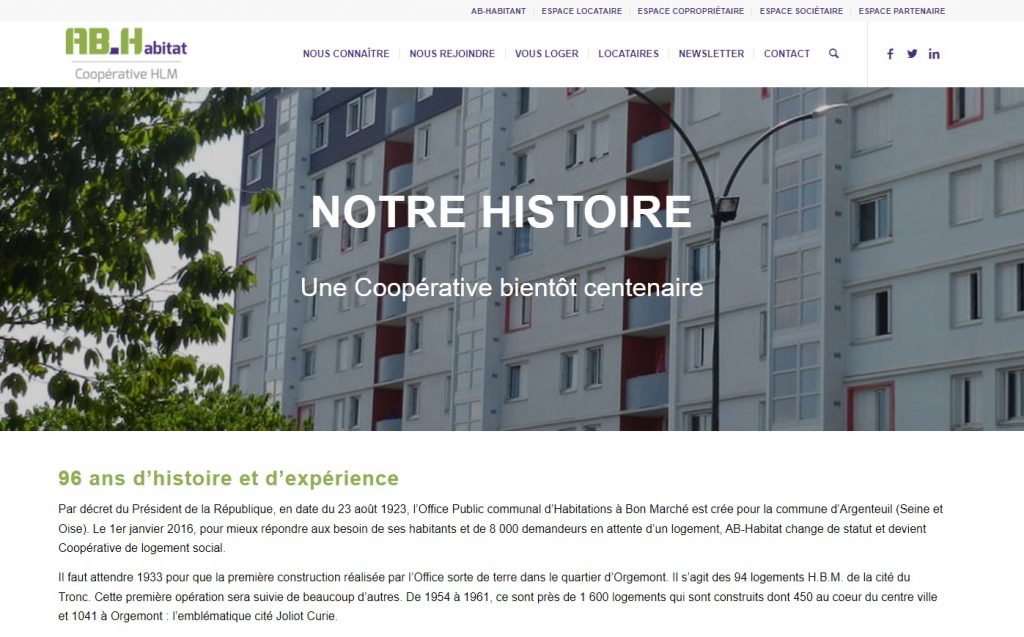 AB Habitat cooperative HLM centenaire